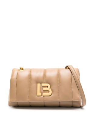 Bimba y Lola logo-plaque leather crossbody bag - Neutrals