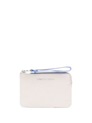 Bimba y Lola logo-print leather purse - White