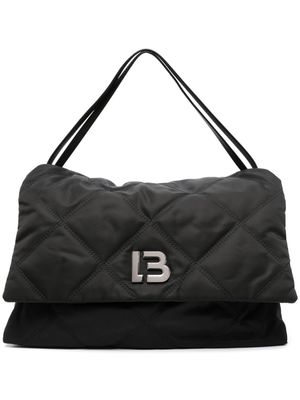 Bimba y Lola medium quilted logo-lettering tote bag - Black