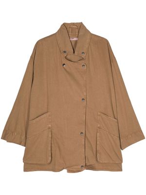 Bimba y Lola oversized cutout-detail jacket - Brown