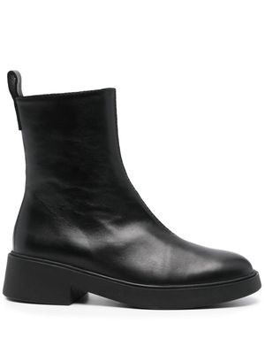 Bimba y Lola pull-tab leather boots - Black
