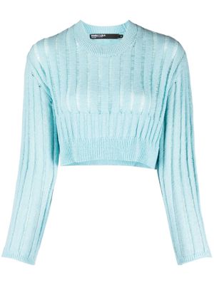 Bimba y Lola ribbed-knit cropped sweater - Blue