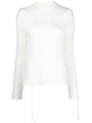 Bimba y Lola ruched long-sleeve top - White