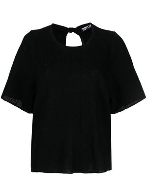 Bimba y Lola short-sleeved textured T-shirt - Black