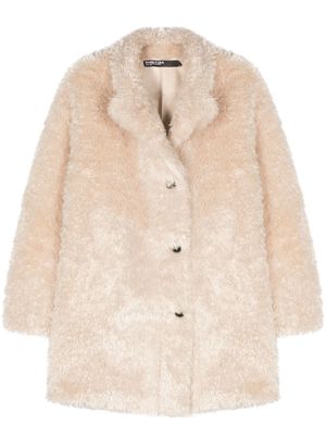Bimba y Lola single-breasted faux-fur coat - Neutrals