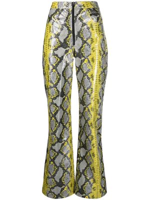 Bimba y Lola snake-print straight-leg trousers - Grey