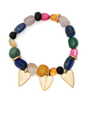 Bimba y Lola stone-beads elasticated bracelet - Blue