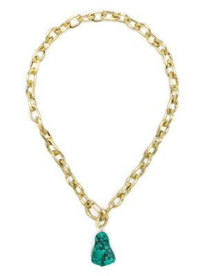 Bimba y Lola stone-detail chain-link necklace - Blue