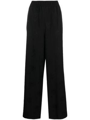 Bimba y Lola straight-leg jacquard trousers - Black
