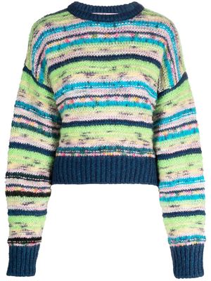 Bimba y Lola striped embroidered jumper - Green