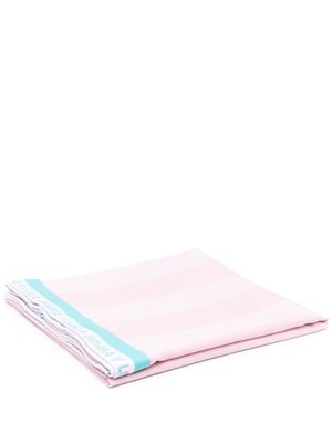 Bimba y Lola striped logo-print towel - Pink
