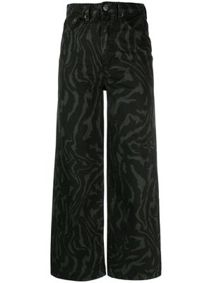 Bimba y Lola swirl-print wide-leg jeans - Green