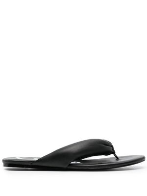 Bimba y Lola tubular leather flat sandals - Black