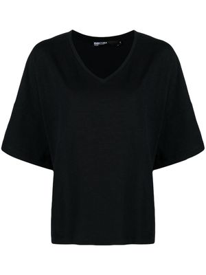 Bimba y Lola V-neck cotton T-shirt - Black