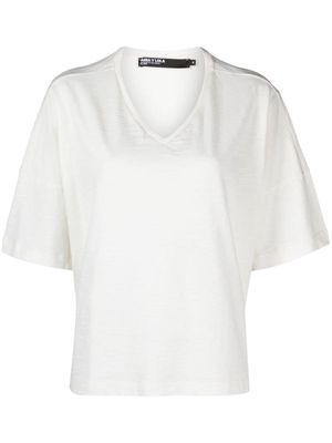 Bimba y Lola V-neck cotton T-shirt - White