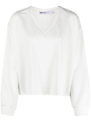 Bimba y Lola V-neck long-sleeved T-shirt - White