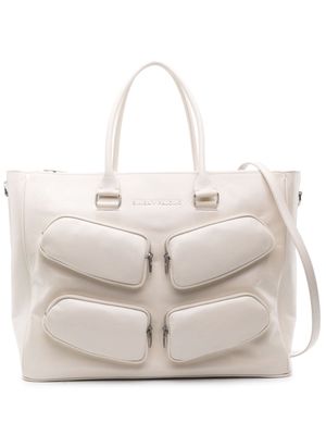 Bimba y Lola x Palomo Spain pocket-detailed tote bag - White