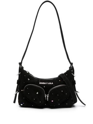 Bimba y Lola XS Swarovski-crystal shoulder bag - Black