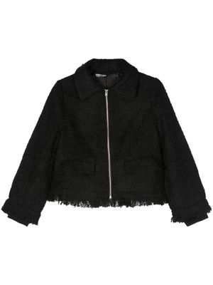 Bimba y Lola zipped tweed jacket - Black
