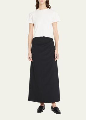 Bines Wrap-Front Maxi Skirt