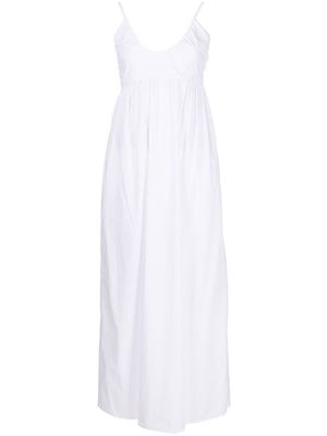 BIRD & KNOLL ruffled long cotton dress - White