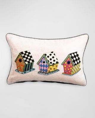 Bird House Lumbar Pillow