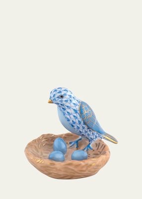 Bird with Nest Figurine