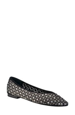 Birdies Goldfinch Pointed Toe Flat in Pewter Crystal Suede