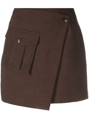 birgitte herskind Carolina asymmetric skirt - Brown