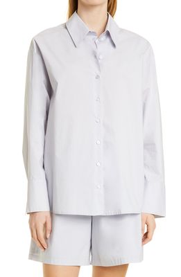 Birgitte Herskind Jenka Organic Cotton Button-Up Shirt in Light Blue
