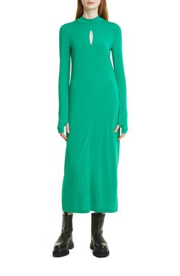 Birgitte Herskind Luna Cutout Long Sleeve Midi Dress in Green