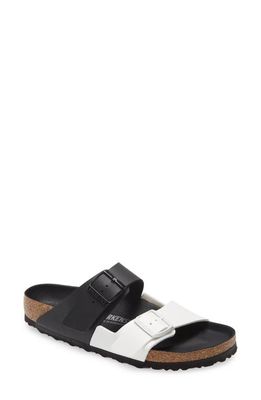 Birkenstock Arizona Birko-Flor Sandal in Black/White