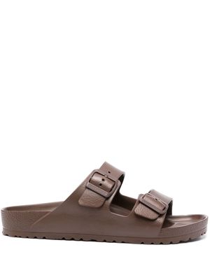 Birkenstock Arizona pebbled slides - Brown