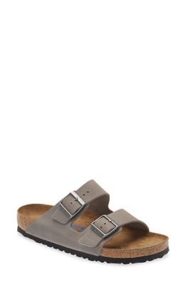 Birkenstock Arizona Soft Footbed Slide Sandal in Iron