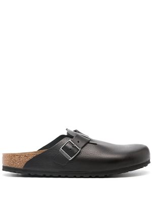 Birkenstock Boston Grip leather slippers - Black