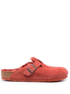 Birkenstock Boston Shearling suede slippers - Red