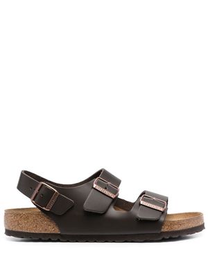 Birkenstock buckle-fastening leather sandals - Brown