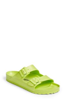 Birkenstock Essentials Arizona Waterproof Slide Sandal in Active Lime