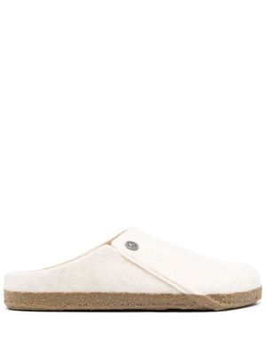 Birkenstock felted moulded-sole mules - White
