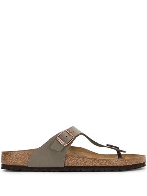 Birkenstock flat thong flip flop sandals - Brown