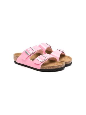 Birkenstock Kids Arizona BS leather sandals - Pink