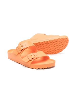 Birkenstock Kids Arizona double-buckle slides - Orange