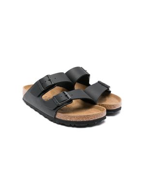 Birkenstock Kids Arizona leather sandals - Black