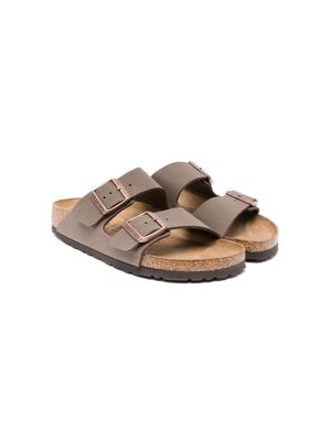 Birkenstock Kids Arizona leather sandals - Brown