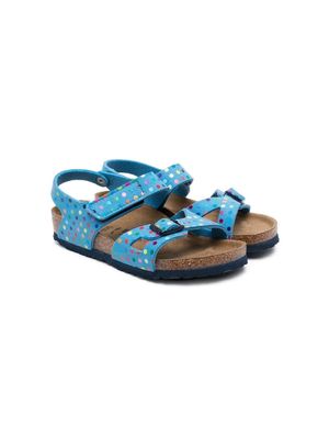 Birkenstock Kids Colorado polka dot sandals - Blue