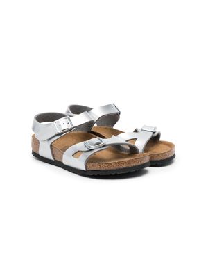 Birkenstock Kids double-strap design sandals - Silver