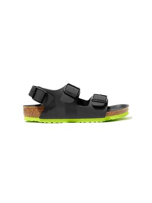 Birkenstock Kids Milano contrasting-sole sandals - Black