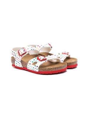 Birkenstock Kids Rio polka-dot sandals - White