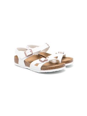 Birkenstock Kids strappy leather sandals - White