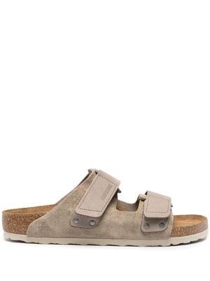Birkenstock Kyoto touch-strap leather sandals - Neutrals